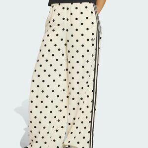 Adidas SATIN POLKA DOTS WIDE LEG PANTS New Nwt